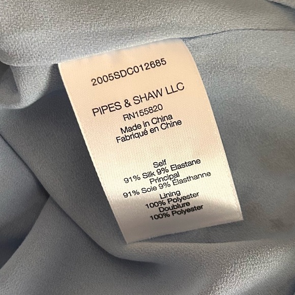 Veronica Beard Lila Silk Puff Sleeve Floral Print Mini Dress in Light Blue Sz 4 - Picture 9 of 9